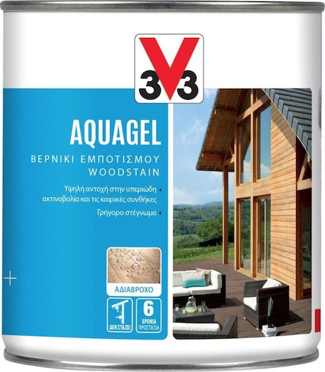 V33 Aquagel Woodstain Пропитка за Вода Розово дърво Сатен 750мл