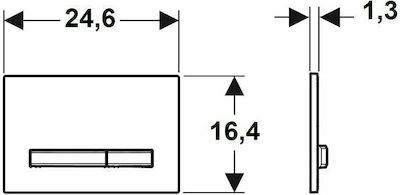 Geberit Sigma 50 Πλακέτα για Καζανάκια Διπλής Λειτουργίας Λευκή ABS 115.788.11.2