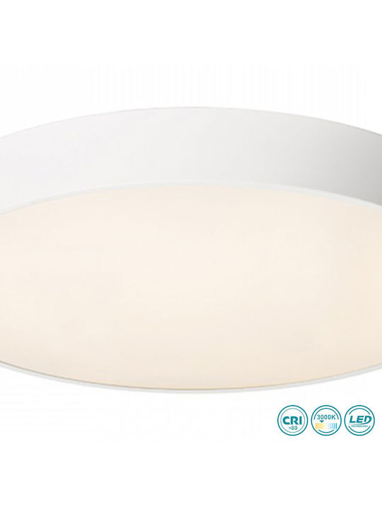 Rendl Light Studio Mezzo 80 Στρογγυλό Εξωτερικό LED Panel 100W με Θερμό Λευκό Φως 3000K