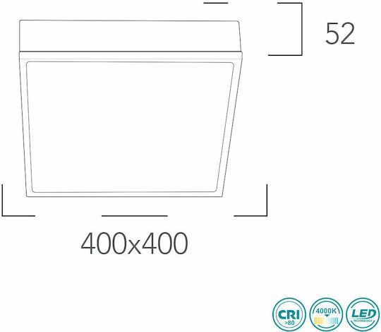Fan Europe Klio Panou LED În Aer Liber 60W Fan Europe Klio Panou LED În Aer Liber 60W