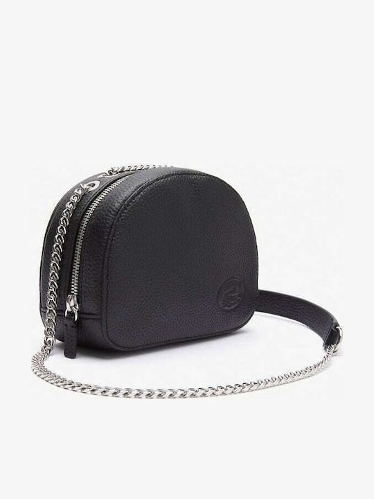 Croco Crew Leder Damentasche Umhängetasche Schwarz