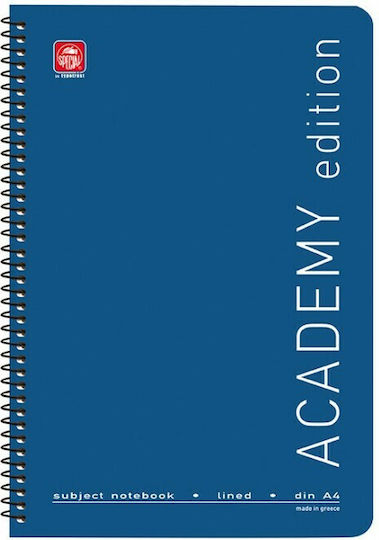 Typotrust Spiral Caiet Cu dungi B5 120 de Foi 4 de Subiecte Academy 1buc (Culori diverse)