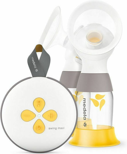 Medela Електрическа Двойна Помпа за Кърма Swing Maxi Електричество Жълт 150мл
