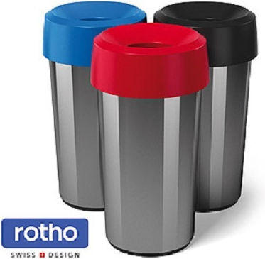 Delta Cleaning Plastic Coș de gunoi Deșeuri 50lt Roșuț