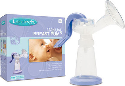 Lansinoh Manual Single Breast Pump BPA Free Purple