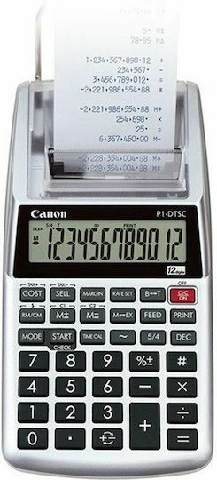 Canon P1-DTSC Calculator Rolă de hârtie pentru chitanțe 12 Cifre în Culoarea Argintiu 1buc