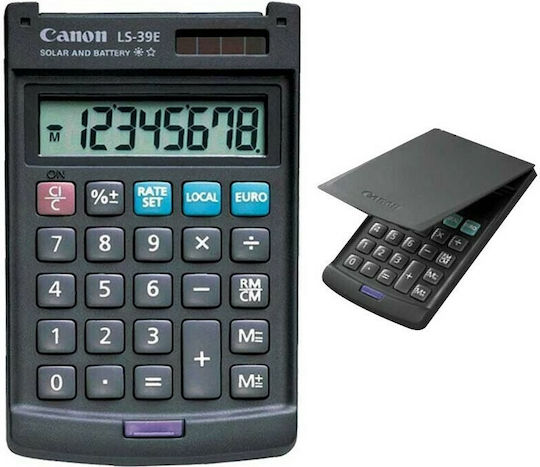 Canon LS-39E Calculator Pocket 8 Digits in Black Color 1pcs
