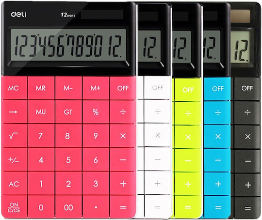 Deli 1589 Calculator 12 Cifre în Culoarea Verde 1buc