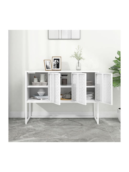 Metallic Buffet Λευκό L105xW35xH75cm