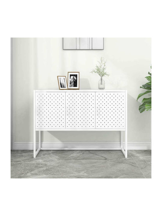 Metallic Buffet Λευκό L105xW35xH75cm