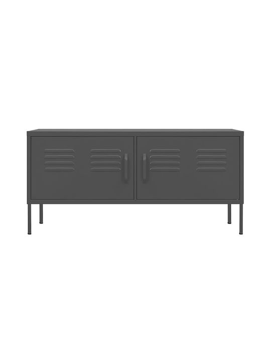 TV Stand Metal Charcoal L105xW35xH50cm