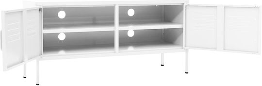 TV-Ständer Metall Weiß M105xT35xH50cm
