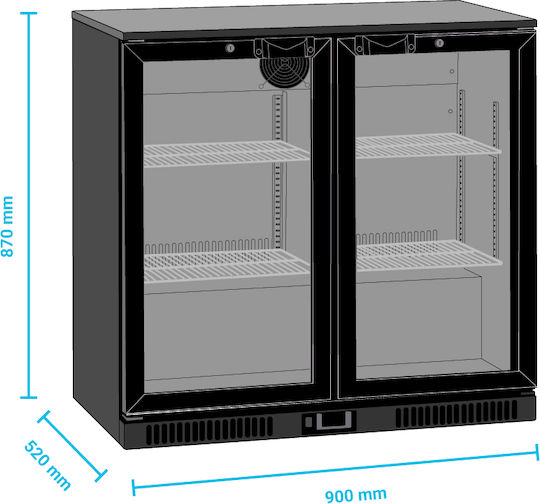 Tefcold DB200H-I Frigider Frigidere pentru băuturi 191lt Cu două uși Înălțime87xLățime90xAdâncime52cm DB200H-i