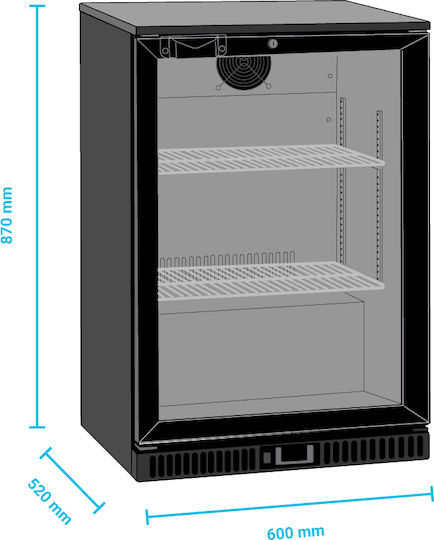 Tefcold DB125H-I Kühlschrank Rückwandbar 122Es Einzeltürig H87xB60xT52cm