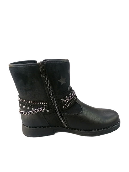 Asso Kids Boots with Zipper Black