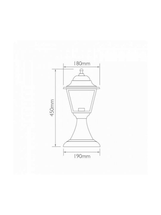 Fos me Lamp Lattern Outdoor IP44 for Socket E27 Black
