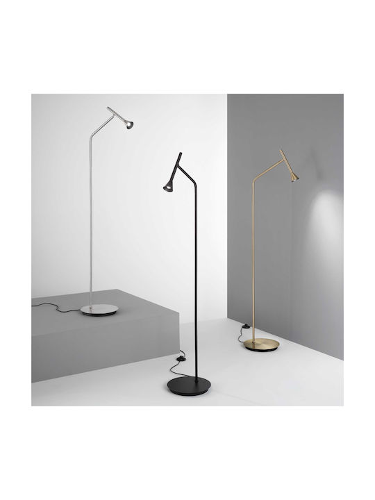 Ideal Lux Diesis LED Floor Lamp H149xW28cm. with Warm White Light 300lm Gold
