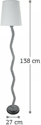 Inlight 45364 Floor Lamp Height 138xDiameter 27cm with E27 Lamp Bulb Base Brown White