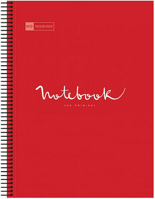 Miquelrius Spiral Notebook Ruled A4 80 Sheets Emotions Red 1pcs