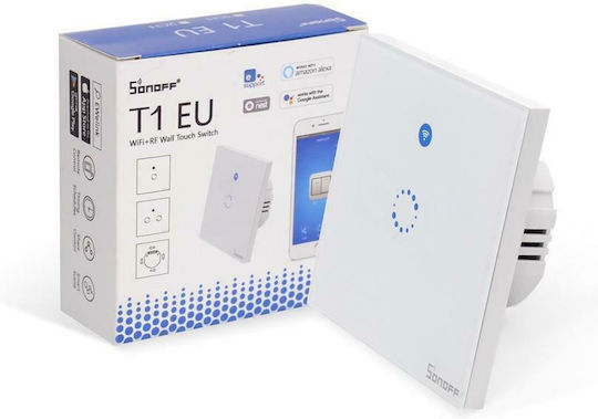 Sonoff TX T1 Recessed Touch Wall Switch Wi-Fi Lighting One-Way with Frame White