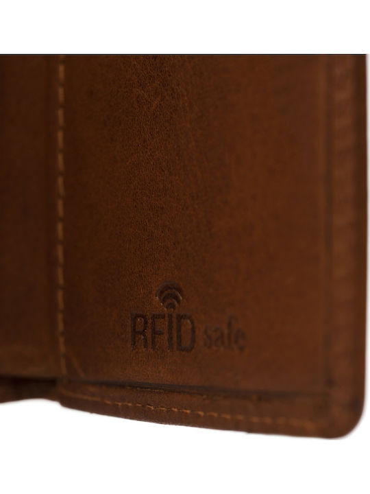 Δερμάτινο Ανδρικό Πορτοφόλι με RFID Ταμπά