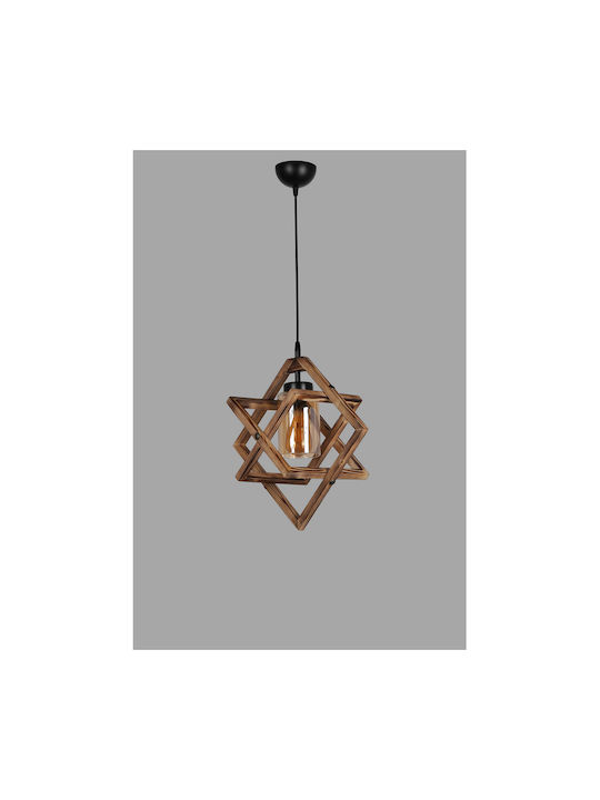 Berlin 1 Pendant Light Brown with Socket E27 43cm