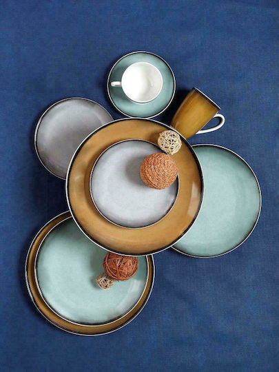 Cryspo Trio Fantastic Porcelain Salad Bowl Green 16x16cm