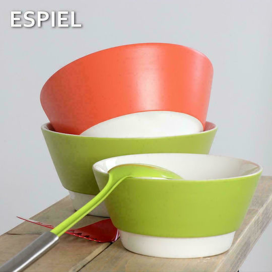 Espiel Σαλατιέρα Κεραμική Πορτοκαλί 23x23cm
