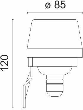 Spot Light Verstellbares Tages-/Nachtsensor 5-50 Lux 20A IP44