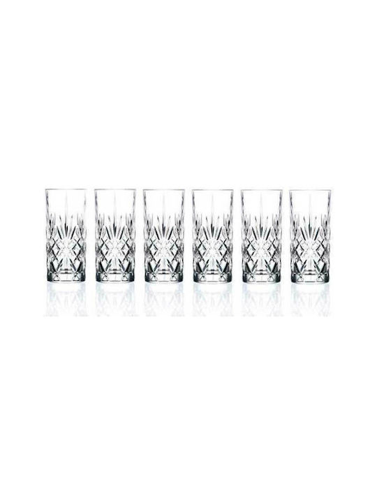 RCR Melodia Σετ Ποτήρια Νερού Κρυστάλλινα Διάφανα 360ml 6τμχ