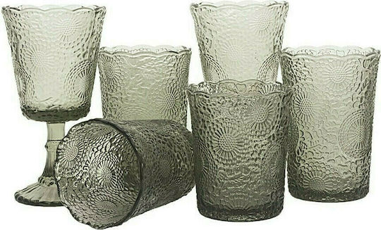 HFA Vintage Whiskey Glass Set in Grey Glass 340ml 6 Pieces