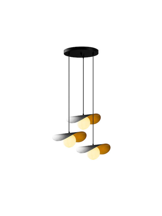 Vatoz Pendant Light Three-Light for Socket E27 Black