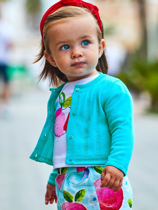 Kinderstrickjacke Baumwolle Hellblau