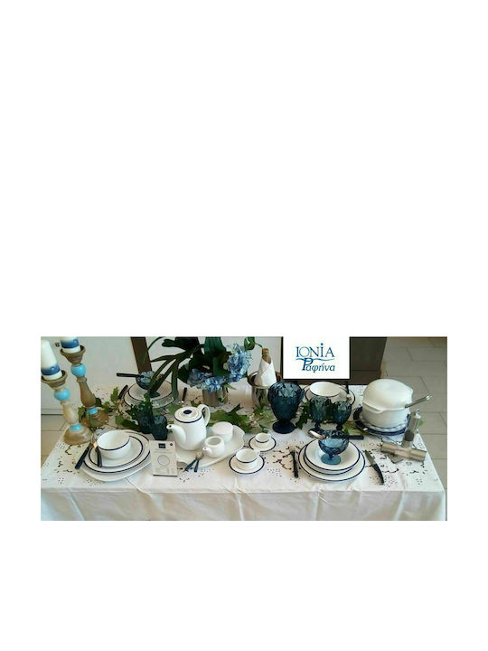 Ionia Mediterraneo Set of Cups Tea Porcelain White 187ml 3181522 6pcs