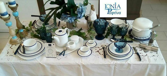 Ionia Mediterraneo Set of Cups Tea Porcelain White 187ml 3181522 6pcs