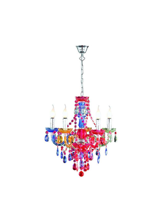 Trio Lighting Luster Πολυέλαιος 3xE14 με Κεράκια Πολύχρωμος R11073017
