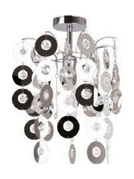 Aca Faidra Chandelier 1xE27 Silver SF171411C