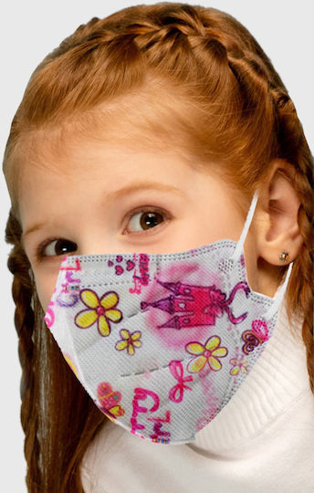 Famex Disposable Protective Mask FFP2 NR Kids with Pretty Princess 50pcs