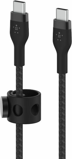 Belkin Geflochtenes USB 2.0 Kabel USB-C männlich - USB-C 60W PD Schwarz 1m CAB011BT1MBK