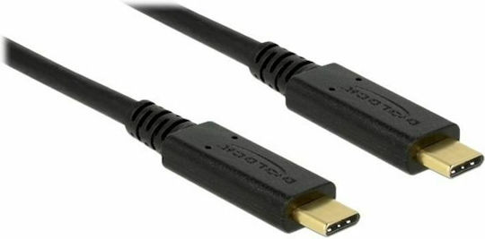 DeLock USB 3.1 Cable USB-C male - USB-C PD Μαύρο 2m 83668