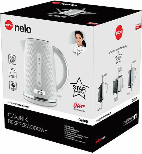 Eldom Βραστήρας 1.7lt 2000W Λευκός