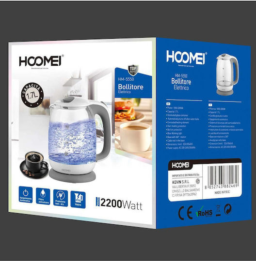 Hoomei Kettle 1.7lt 2200W White