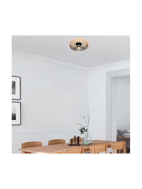 Opviq Aspendos Ceiling Mount Light 36cm Black with Socket E27
