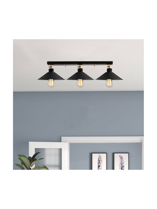 Opviq Berceste Ceiling Mount Light 80cm Black with Socket E27