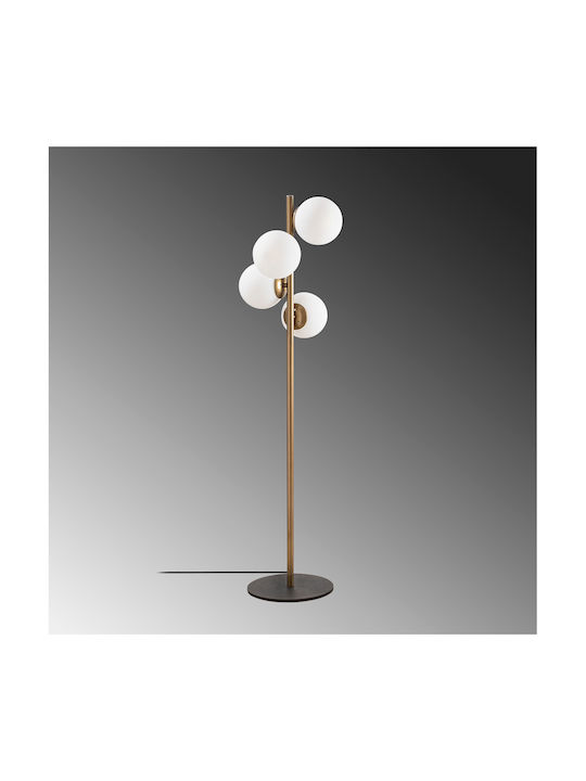 Faze Floor Lamp H130xW32cm. with Socket for Bulb E27 Gold