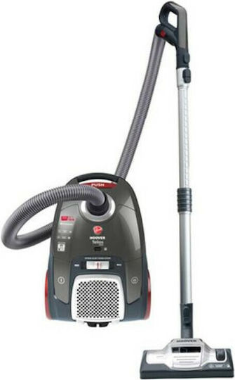 Hoover Telios Extra TX63SE 011 Ηλεκτρική Σκούπα 550W με Σακούλα 3.5lt Γκρι