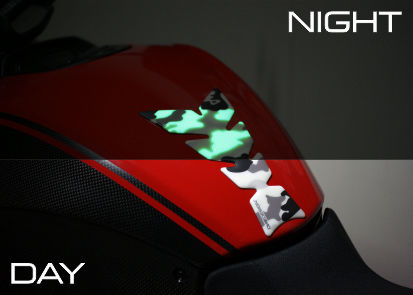 One Design Αυτοκόλλητο Προστατευτικό Ρεζερβουάρ Onedesign Soft Touch Glow Camo Λευκό