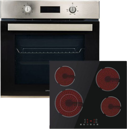 Davoline DSXO 8004 + BVC 6005 Einbauofen 72Es mit Keramikkochfeldern B59.5cm.