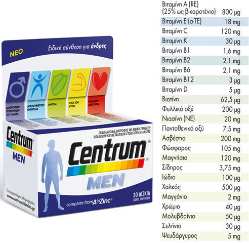 Centrum Мултивитамин за Енергия 30 Таблетки