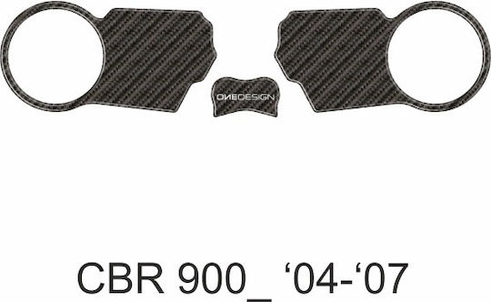 One Design Защита на резервоара от лепило Onedesign Защитна наклонена плоча за Honda CBR 1000 2004-2007 Черен